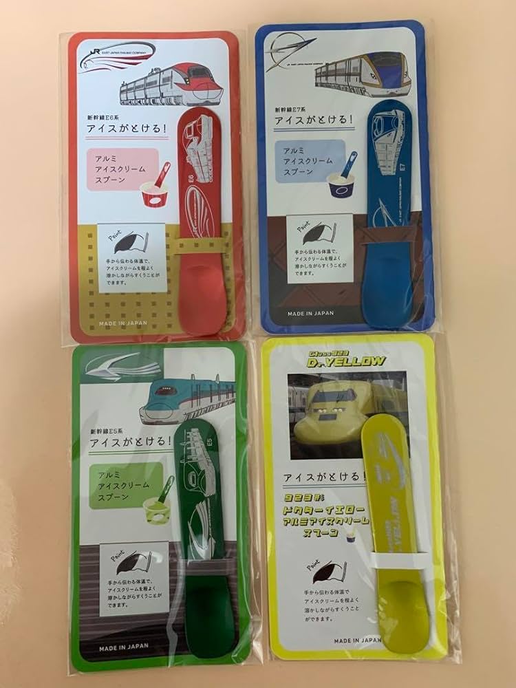Amazon.co.jp: 新幹線アルミアイスクリームスプーン4本セット
